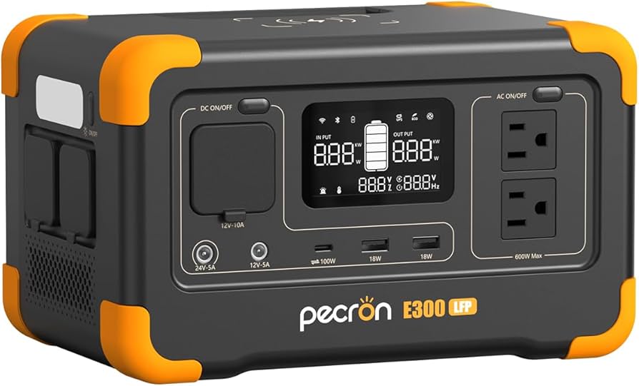 お盆特価！【新品✨】Pecron E300LFP ポータブル電源 288Wh Amazon.com: pecron Portable Power Station E300LFP, 288Wh